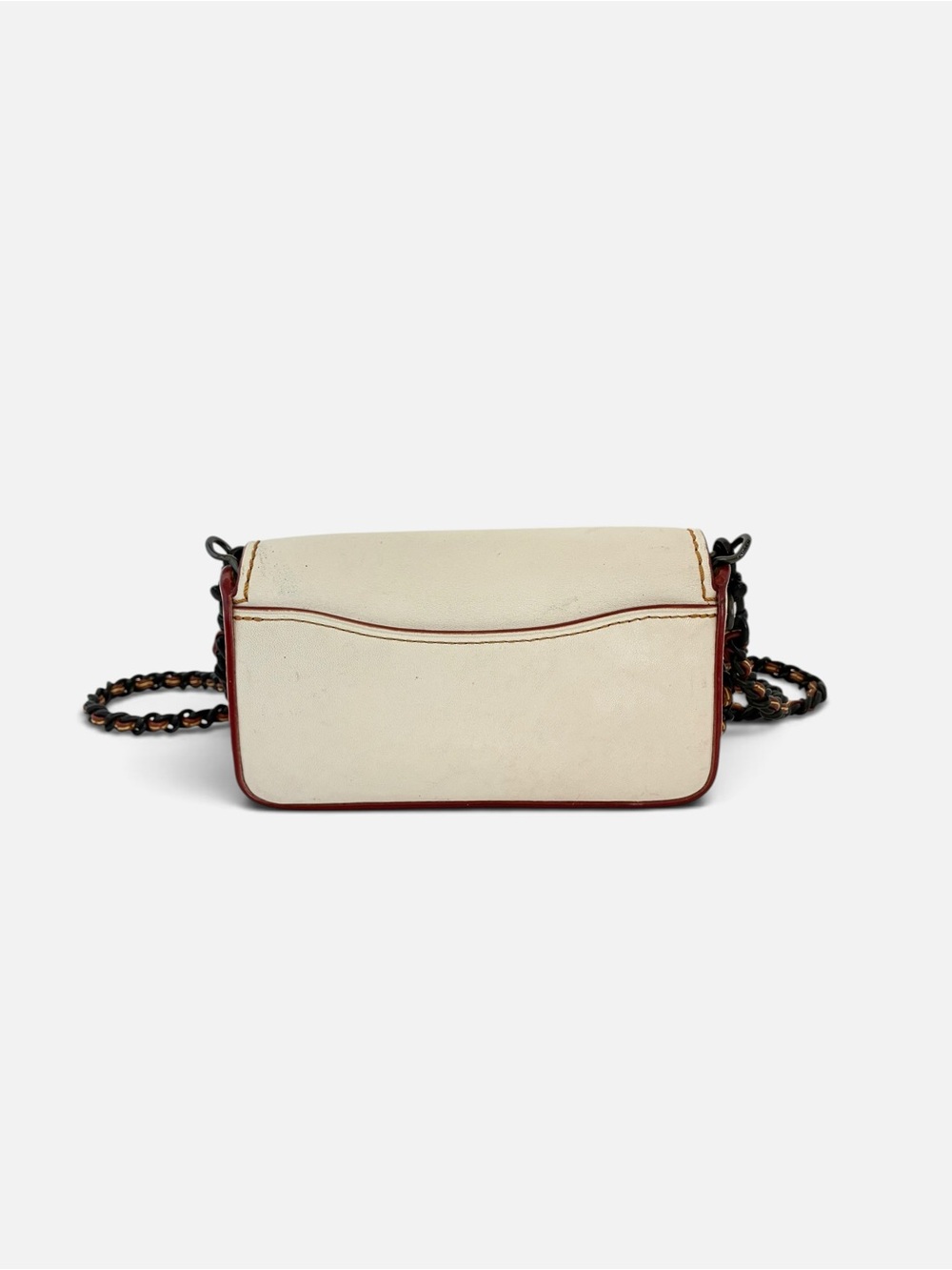 Coach Mini Crossbody in Ivory with Braided Dark Chain - Picture 2 of 11